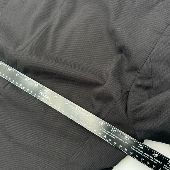 RALPH LAUREN Men's 40L 3 Button Blazer Suit Jacket Black Pinstriped 100% Wool - Picture 8 of 10